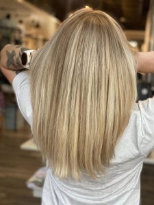 Straight, Blonde Hair